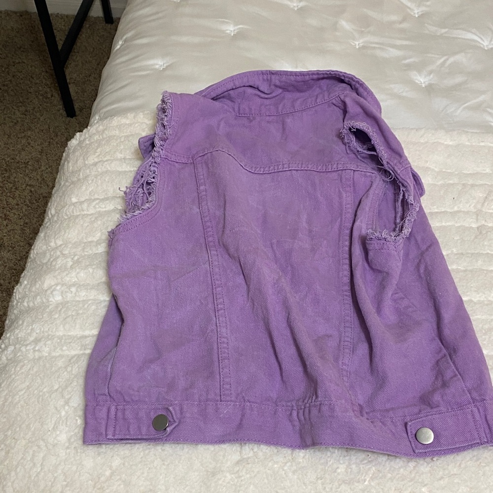 Source Unknown Purple Sleeveless Jacket - image 3